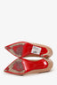Christian Louboutin Beige Patent Leather Pointed Toe Heels Size 36.5