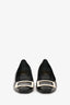 Roger Vivier Black Leather Buckle Detail Square Toe Heels Size 38
