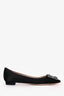 Manolo Blahnik Black Satin Hangisi Flats Size 38