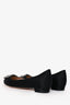 Manolo Blahnik Black Satin Hangisi Flats Size 38