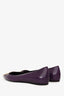 Roger Vivier Purple Leather Buckle Detail Square Toe Heels Size 38