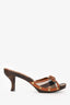Burberry Nova Check/Wooden Peep Toe Clogs Size 40