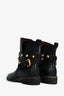 See by Chloe Black Leather Gold Studded Ankle Boots Size 38