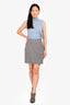 Theory Grey Wool Mini Skirt Size 6