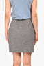 Theory Grey Wool Mini Skirt Size 6