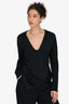Sportmax Black V-Neck Top Size M