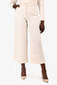 Weekend Max Mara Beige Wide Leg Trousers Size 8