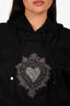 Dolce & Gabbana Black Embroidered Hoodie Size 52 Mens