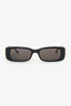 Balenciaga Black Rectangular Frame BB Handle Sunglasses