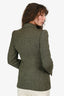 Valentino Green Tweed Wool Single Breasted Blazer Size 38