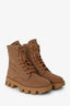 Prada Brown Canvas Combat Boots Size 36.5