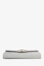 Roger Vivier Silver Glitter Buckle Clutch