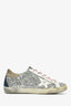Golden Goose Silver Sequin Pink Lace Sneakers Size 37
