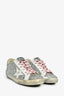 Golden Goose Silver Sequin Pink Lace Sneakers Size 37