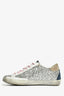 Golden Goose Silver Sequin Pink Lace Sneakers Size 37