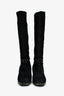 Miu Miu Black Suede Studded Knee High Boots Size 38