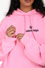 Balenciaga Pink Cotton Logo Hoodie Size XS
