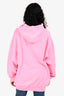 Balenciaga Pink Cotton Logo Hoodie Size XS