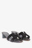 Hermès Grey Leather/Shaved Mink Fur Oasis Sandals Size 36