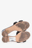 Hermès Grey Leather/Shaved Mink Fur Oasis Sandals Size 36