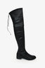 Stuart Weitzman Black Leather Lowland Knee High Boots Size 9.5