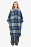 Isabel Marant Etoile Blue/Grey Wool Gabrion Check Coat Size 1