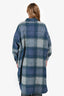 Isabel Marant Etoile Blue/Grey Wool Gabrion Check Coat Size 1