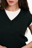 M Missoni Forest Green Knit Sleeveless V-Neck Top Size 42