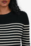 Saint Laurent Black/White Wool Striped Sweater Size S