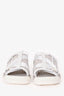 Christain Dior White/Beige Oblique 'Alpha' Slides Size 40