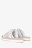 Christain Dior White/Beige Oblique 'Alpha' Slides Size 40