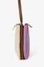 Celine Purple/Brown Leather Small Trio Bag