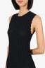 Loulou Studio Black Ribbed Knit Sleeveless Maxi Dress Size M