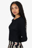 Loulou Studio Black Ribbed Knit Cardigan Size L