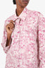 Maje White/Pink Cipunano Printed Shirt Size 3