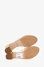 Stuart Weitzman Gold Metallic Leather Knot Sidney Sandals Size 9