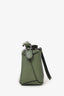 Loewe Green Leather Nano Puzzle Crossbody