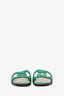 Gucci Green Leather Interlocking G Cut-Out Sandals Size 37.5