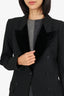 Smythe Black Double Breasted Velvet Tuxedo Blazer Size 12