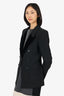 Smythe Black Double Breasted Velvet Tuxedo Blazer Size 12