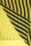 Issey Miyake Yellow/Black Silk Striped Pleated Scarf