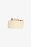 Loro Piana Cream Wide Buckle Belt Size 30