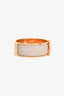 Hermès Taupe Enamel/Gold Toned Metal Clic Clac Bracelet