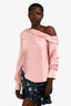 Jonathan Simkhai Pink Satin Off The Shoulder Top Size 6