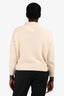 Ermanno Scervino Cream Knit/Embroidered Turtleneck Cropped Sweater Size 40