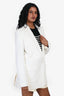 Givenchy White Single Breasted Blazer Size 38