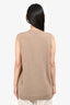 Ganni Taupe Knit Crystal Buttoned Vest Size M