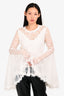 Misha White Lace Bell Sleeve Top Size 6