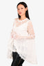 Misha White Lace Bell Sleeve Top Size 6