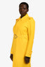 Bottega Veneta 2019 Fall Yellow Trench Coat Size 40